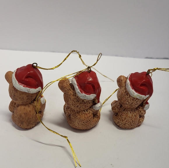 Vintage tiny Christmas 🐻 bears ornaments - Picture 3 of 6